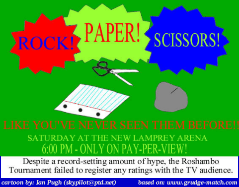 Rock vs. Paper vs. Scissors -- by Ian Pugh (skypilot@ptd.net)